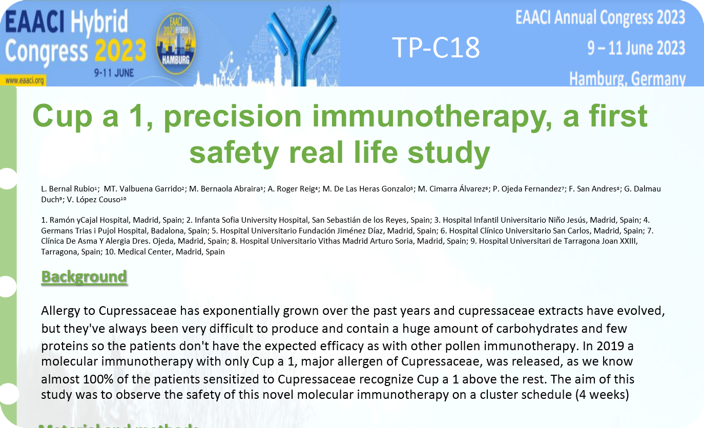 Cup a 1, precision immunotherapy, a first safety real life study